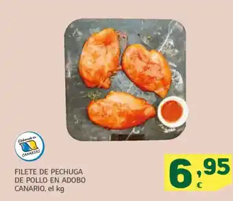 HiperDino Filete de pechuga de pollo en adobo canario oferta