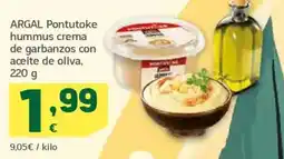 HiperDino ARGAL Pontutoke hummus crema de garbanzos con aceite de oliva oferta