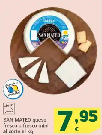 HiperDino SAN MATEO queso fresco o fresco mini, oferta