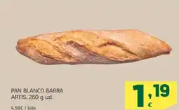 HiperDino Pan blanco barra artis oferta