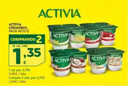 HiperDino ACTIVIA cremosos oferta