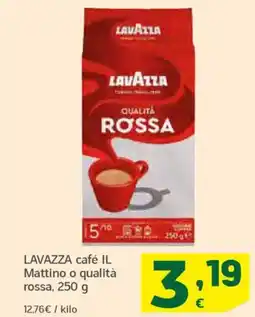 HiperDino LAVAZZA café IL Mattino o qualità rossa oferta