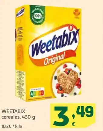 HiperDino WEETABIX cereales oferta
