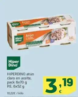 HiperDino HIPERDINO atún claro en aceite, oferta