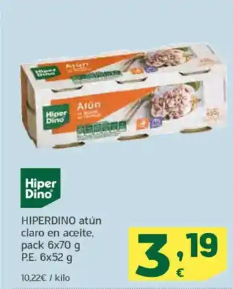 HiperDino HIPERDINO atún claro en aceite, oferta