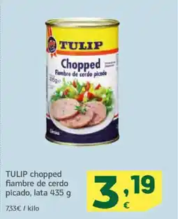 HiperDino TULIP chopped fiambre de cerdo picado oferta