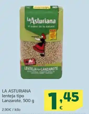 HiperDino LA ASTURIANA lenteja tipo Lanzarote oferta
