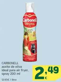 HiperDino CARBONELL aceite de oliva ideal para air fryer, spray oferta