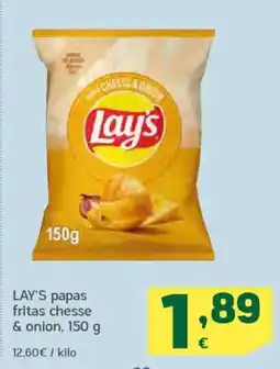 HiperDino LAY'S papas fritas chesse & onion oferta