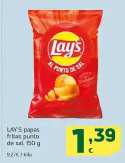 HiperDino LAY'S papas fritas punto de sal oferta