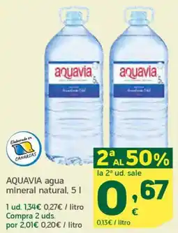 HiperDino AQUAVIA agua mineral natural oferta