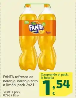 HiperDino FANTA refresco de naranja, naranja zero o limón oferta