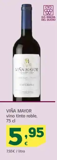 HiperDino VIÑA MAYOR vino tinto roble oferta