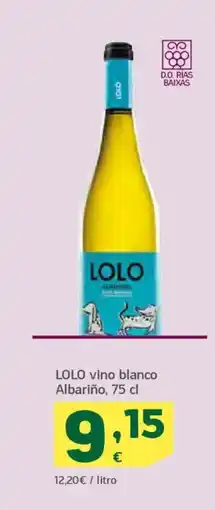 HiperDino LOLO vino blanco Albariño oferta
