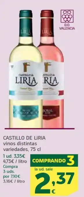 HiperDino CASTILLO DE LIRIA vinos distintas variedades oferta