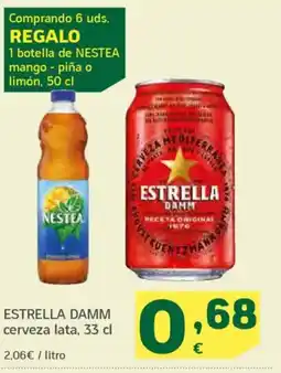 HiperDino ESTRELLA DAMM cerveza oferta