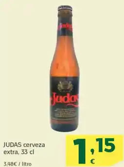 HiperDino Judas cerveza extra oferta