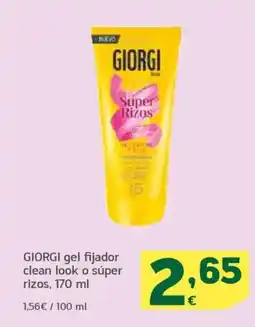 HiperDino GIORGI LINE gel fijador clean look o súper rizos oferta