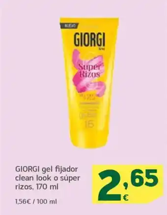 HiperDino GIORGI LINE gel fijador clean look o súper rizos oferta