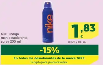 HiperDino NIKE indigo man desodorante, oferta