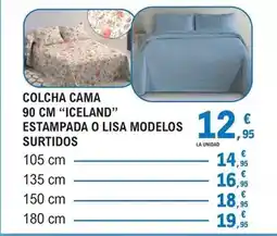 E.Leclerc Iceland - colcha cama 90 cm iceland estampada o lisa modelos surtidos oferta