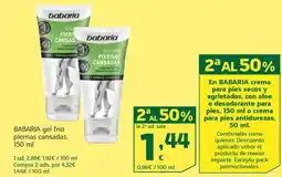 HiperDino BABARIA gel frío piernas cansadas oferta