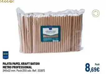 Makro Kraft - pajita papel batido oferta