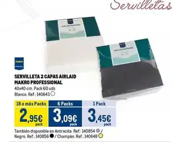 Makro Makro - servilleta 2 capas airlaid oferta