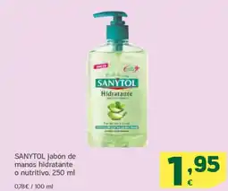HiperDino SANYTOL jabón de manos hidratante o nutritivo oferta