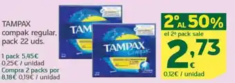 HiperDino TAMPAX compak regular oferta