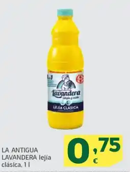 HiperDino La antigua lavandera lejía clásica oferta