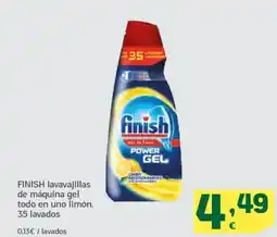 HiperDino FINISH lavavajillas de máquina gel todo en uno limón, 35 lavados oferta