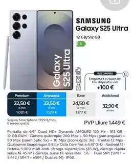 Movistar Samsung - galaxy s25 ultra oferta