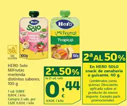 HiperDino HERO Solo MiFrutas merienda distintos sabores oferta