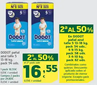 HiperDino DODOT pañal azul talla 5 oferta