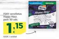 HiperDino FOXY servilletas Happy Hour oferta