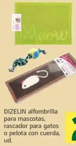HiperDino Dizelin alfombrilla para mascotas, rascador para gatos o pelota con cuerda oferta