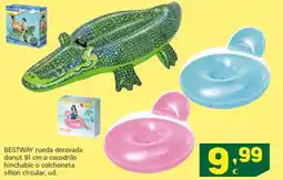 HiperDino Bestway rueda decorada donut 91 cm o cocodrilo hinchable o colchoneta sillón circular, ud. oferta