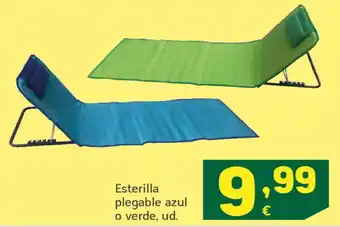 HiperDino Esterilla plegable azul o verde oferta