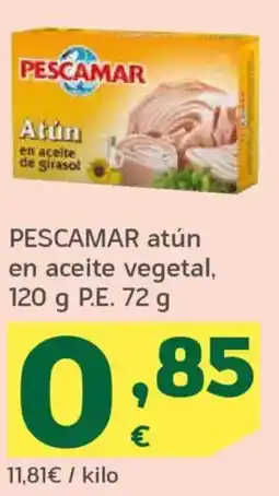 HiperDino PESCAMAR atún en aceite vegetal oferta