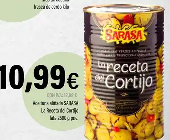 Cash Ifa SARASA Aceituna aliñada La Receta del Cortijo oferta