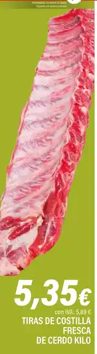 Cash Ifa Tiras de costilla fresca de cerdo oferta