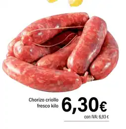 Cash Ifa Chorizo criollo fresco oferta