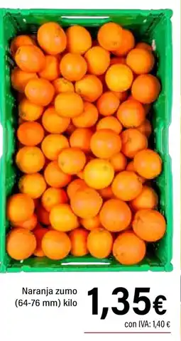Cash Ifa Naranja zumo (64-76 mm) oferta