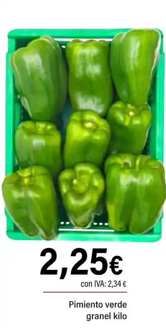 Cash Ifa Pimiento verde granel oferta