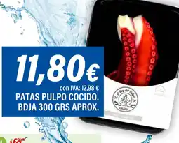 Cash Ifa Patas pulpo cocido. bdja 300 grs aprox. oferta