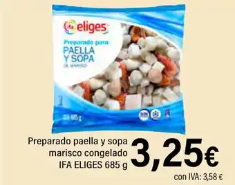Cash Ifa IFA ELIGES Preparado paella y sopa marisco congelado oferta
