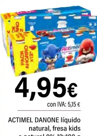Cash Ifa DANONE Actimel líquido natural, fresa kids o natural 0% oferta