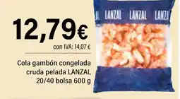 Cash Ifa LANZAL Cola gambón congelada cruda pelada 20/40 oferta