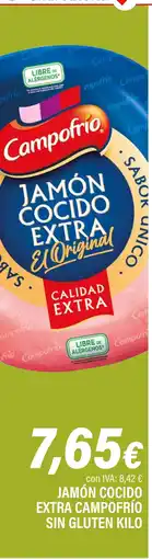 Cash Ifa CAMPOFRÍO Jamón cocido extra sin gluten oferta